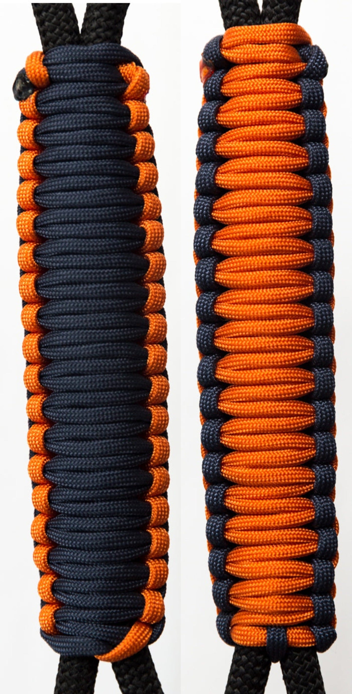 Navy & Burnt Orange C013C003 -Paracord Handmade Handles for Stainless Steel Tumblers - Made in USA!