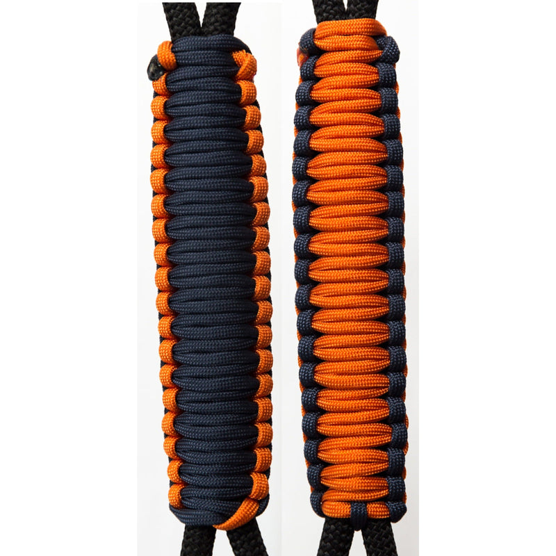 Navy & Burnt Orange C013C003 -Paracord Handmade Handles for Stainless Steel Tumblers - Made in USA!