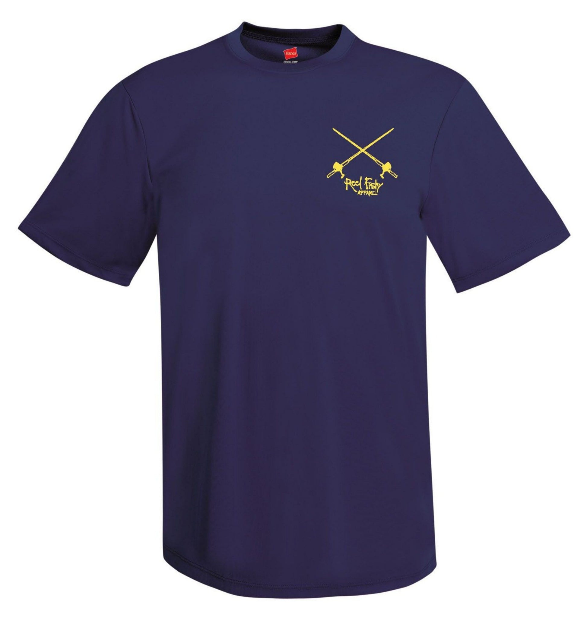 Snook Performance Dry-Fit Fishing 50+Upf Shirt -Reel Fishy Apparel 3XL / Navy L/S - unisex