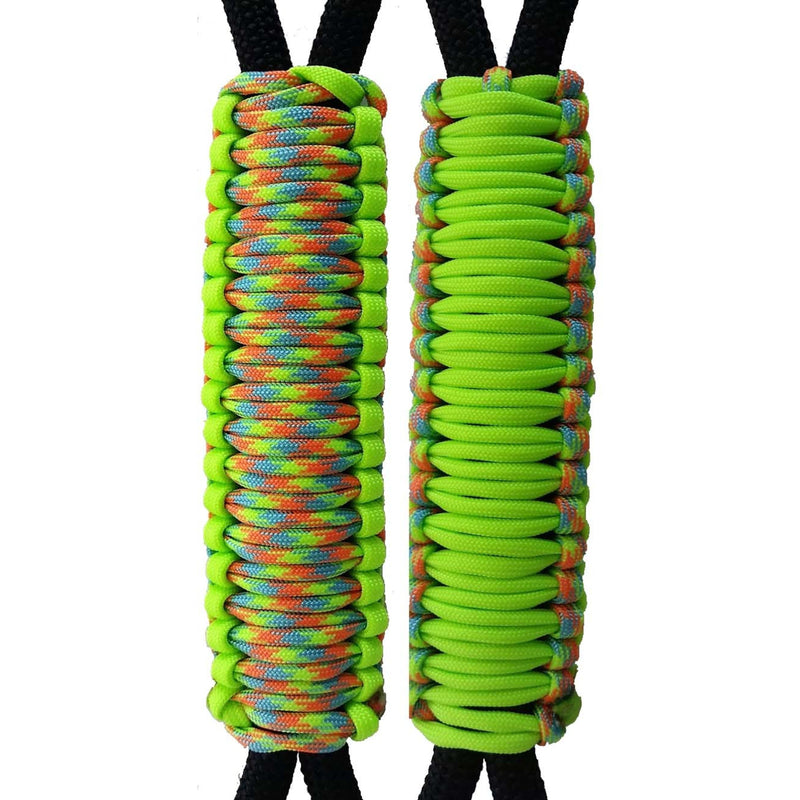 Dragonfly & Neon Green  C023C072 - Paracord Handmade Handles for Stainless Steel Tumblers - Made in USA!