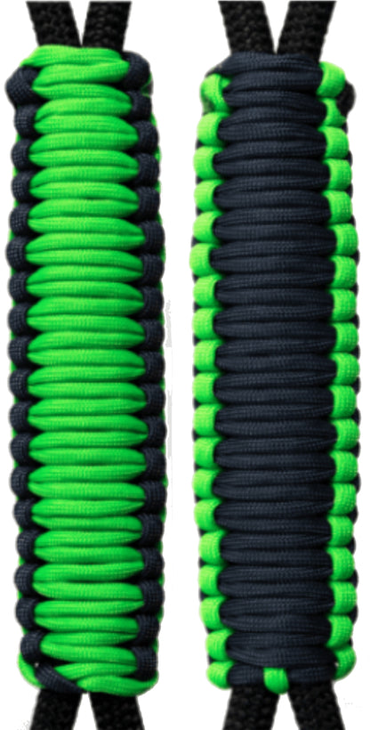 Neon Green & Navy Blue C022C013 - Paracord Handmade Handles for Stainless Steel Tumblers - Made in USA!