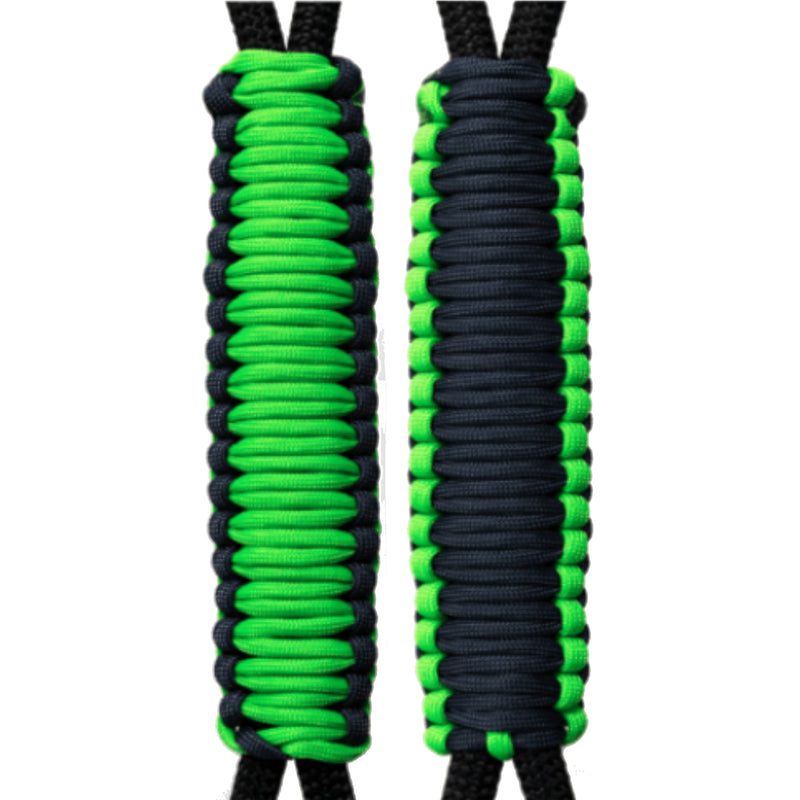 Neon Green & Navy Blue C022C013 - Paracord Handmade Handles for Stainless Steel Tumblers - Made in USA!