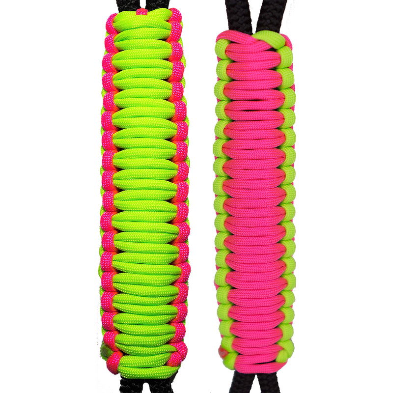 Neon Pink & Neon Green C008C023 Paracord Handmade Handles for Stainless Steel Tumblers - Made in USA!