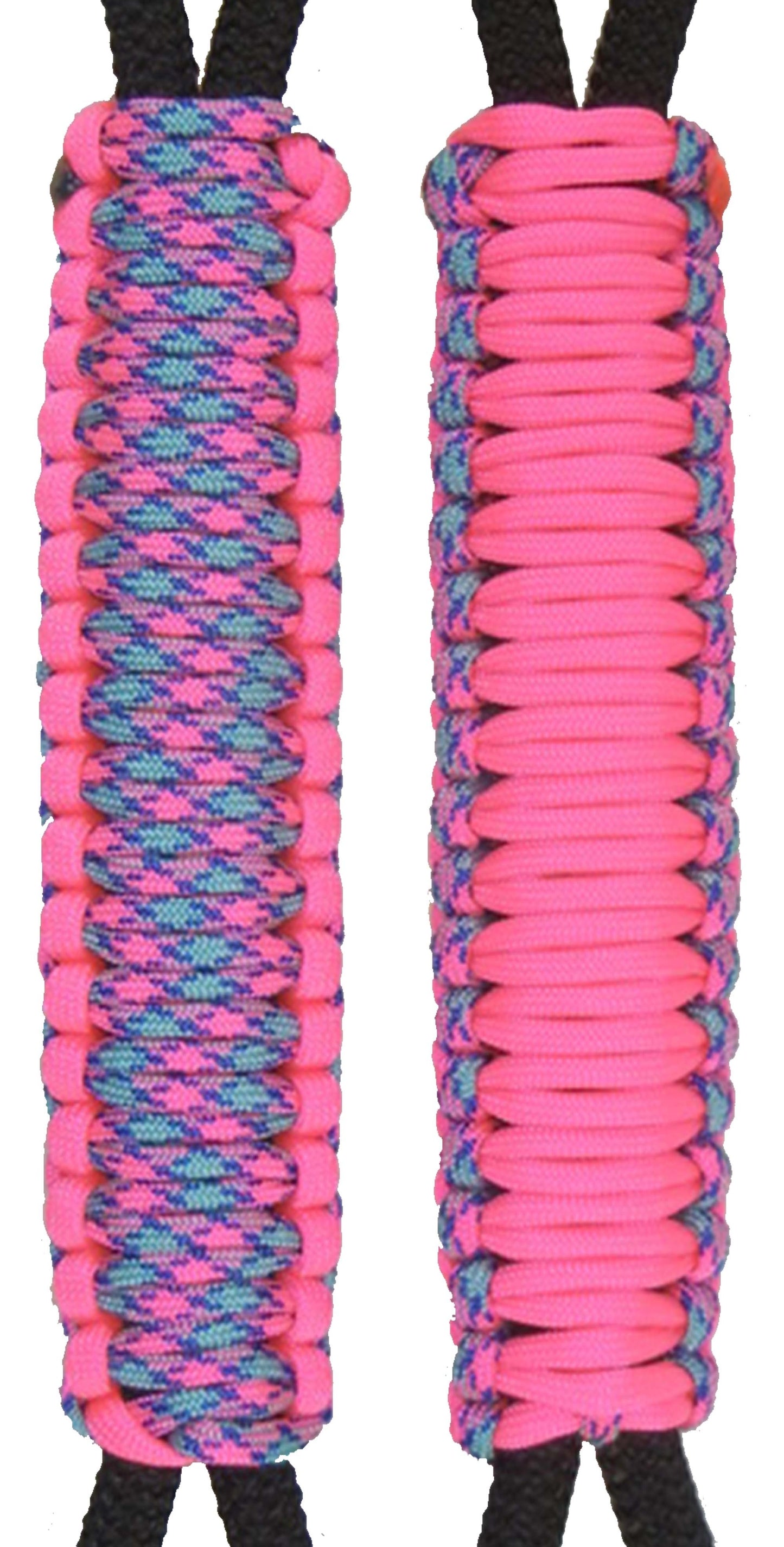 Neon Pink & Pixie Stix Paracord Handmade Handles for Stainless Steel Tumblers - Made in USA!