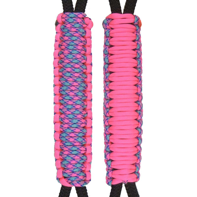 Neon Pink & Pixie Stix Paracord Handmade Handles for Stainless Steel Tumblers - Made in USA!