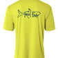 Youth Performance Dry-Fit Tarpon Fishing Shirts with Sun Protection by Reel Fishy Apparel - Short Sleeve Neon Yellow