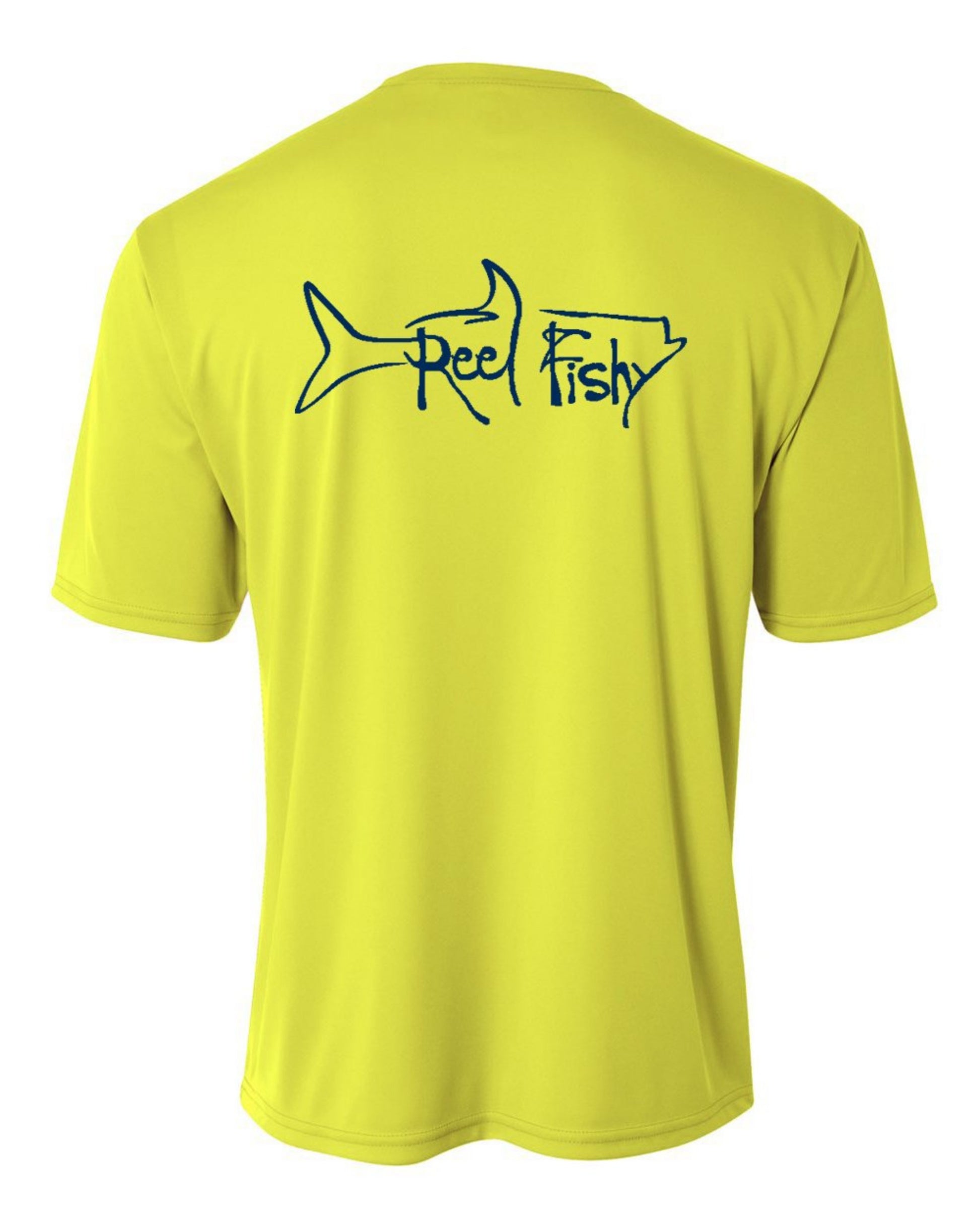 Youth Performance Dry-Fit Tarpon Fishing Shirts 50+Upf Sun Protection - Reel Fishy Apparel S / Neon Green S/S