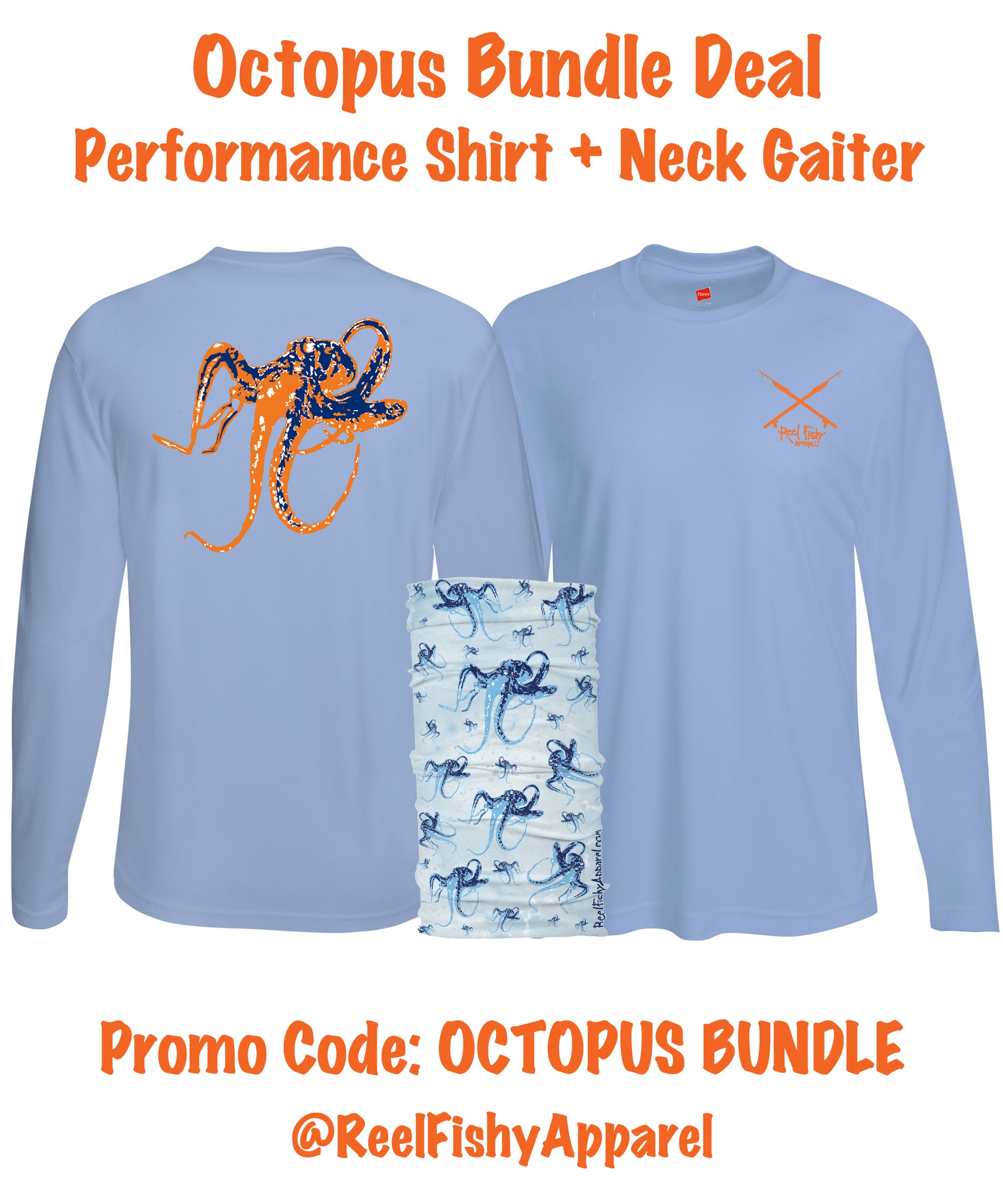 Octopus Bundle Deal!  Performance shirt + neck gaiter