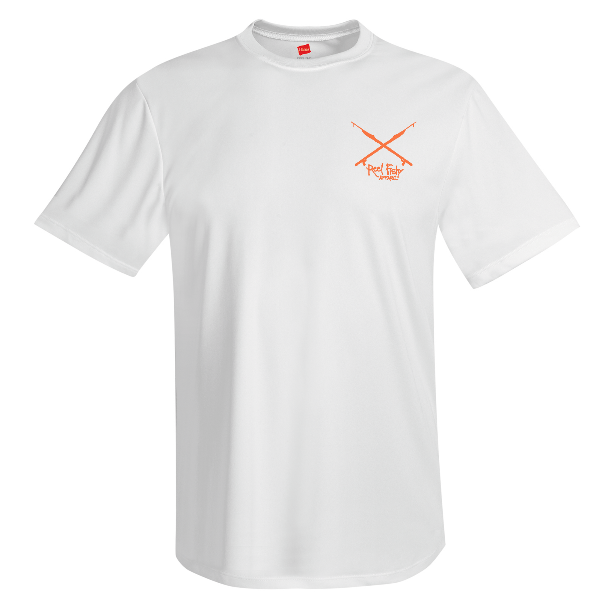 Front White short sleeve Octopus dri-fit with Reel Fishy Spears logo