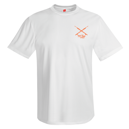 Front White short sleeve Octopus dri-fit with Reel Fishy Spears logo