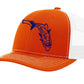 State of Florida Tarpon Reel Fishy Logo - Orange/White Trucker Hat w/Royal Logo