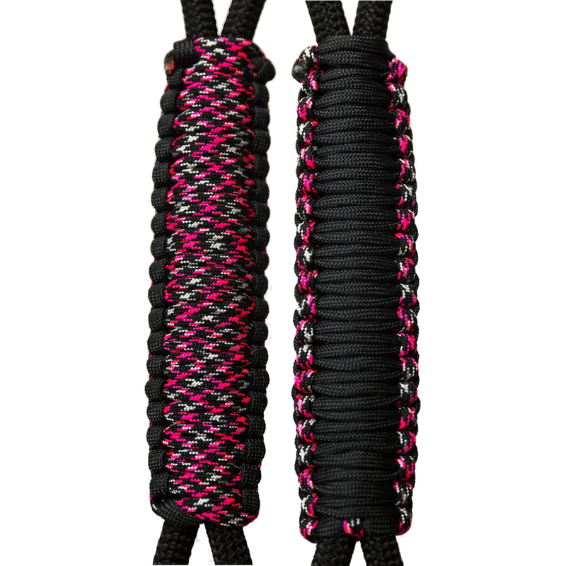 Black & Pink Ninja -C031C54 - Paracord Handmade Handles for Stainless Steel Tumblers - Made in USA!