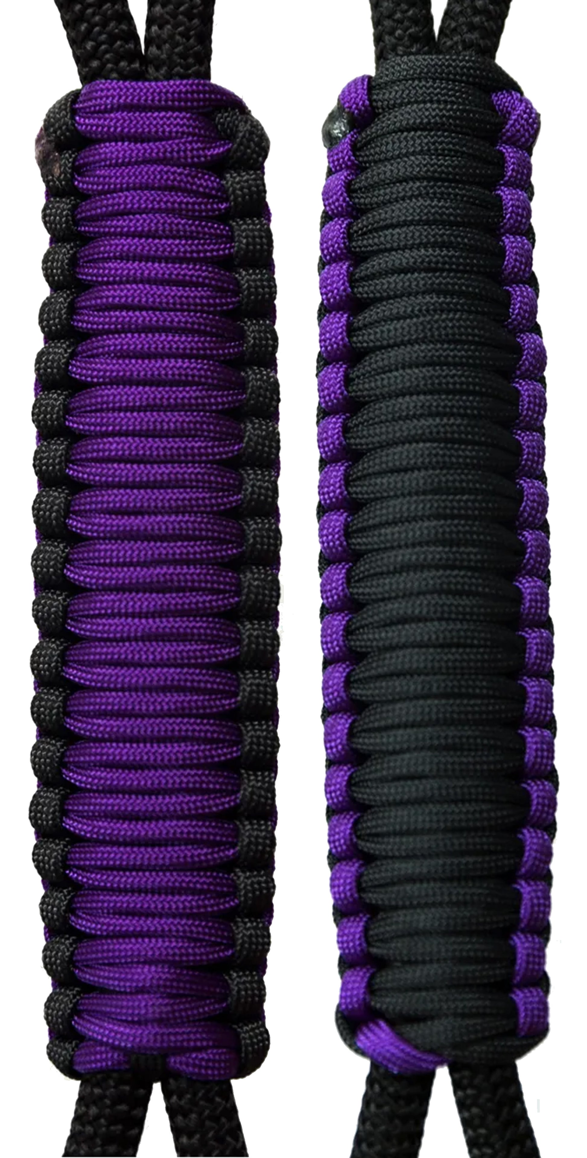 Purple & Black C024C031 - Paracord Handmade Handles for Stainless Steel Tumblers - Made in USA!