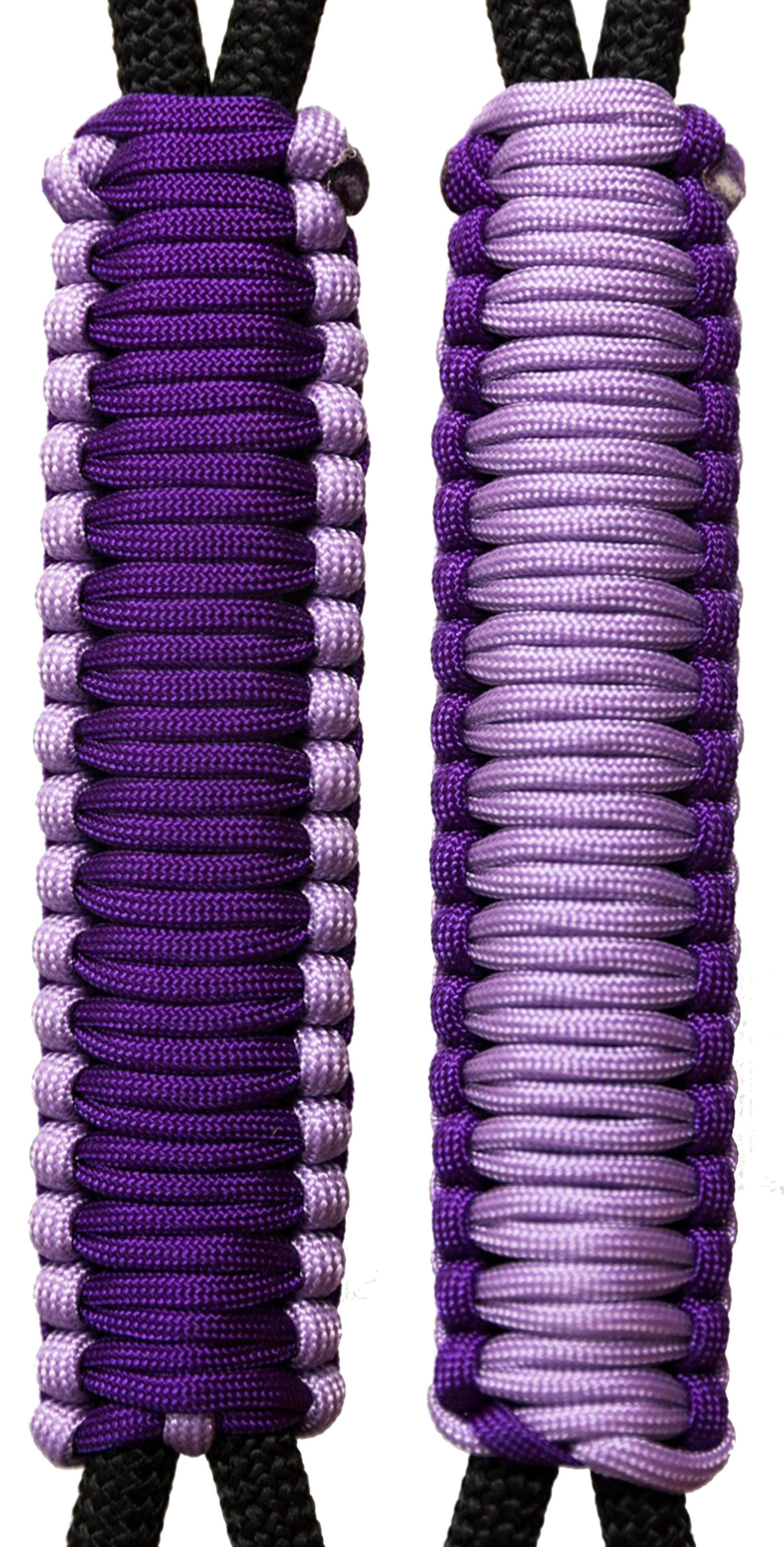 Purple & Lavender C024C025 - Paracord Handmade Handles for Stainless Steel Tumblers - Made in USA!