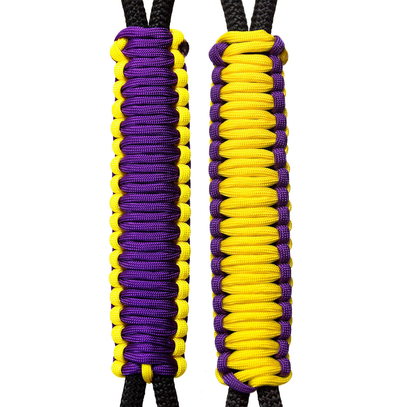 Purple & Yellow C024C027 - Paracord Handmade Handles for Stainless Steel Tumblers - Made in USA!