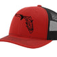 State of Florida Tarpon Reel Fishy Logo - Red/Black Trucker hat w/Black Logo