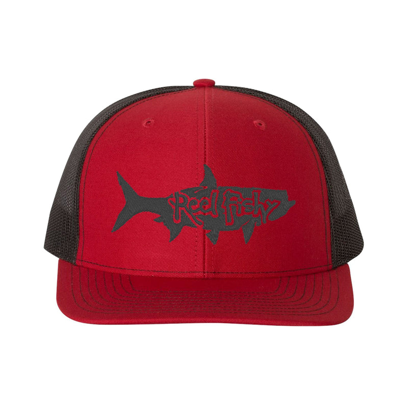Red/Black Trucker hat with Black Tarpon Logo