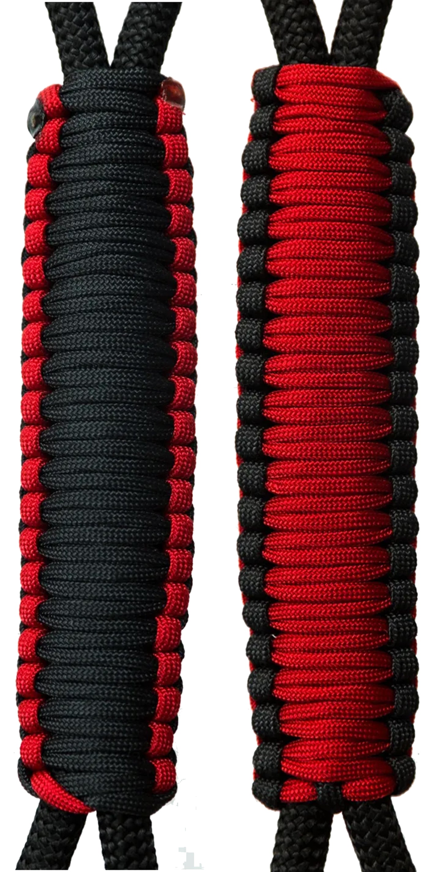 Red & Black C004C031 - Paracord Handmade Handles for Stainless Steel Tumblers - Made in USA!