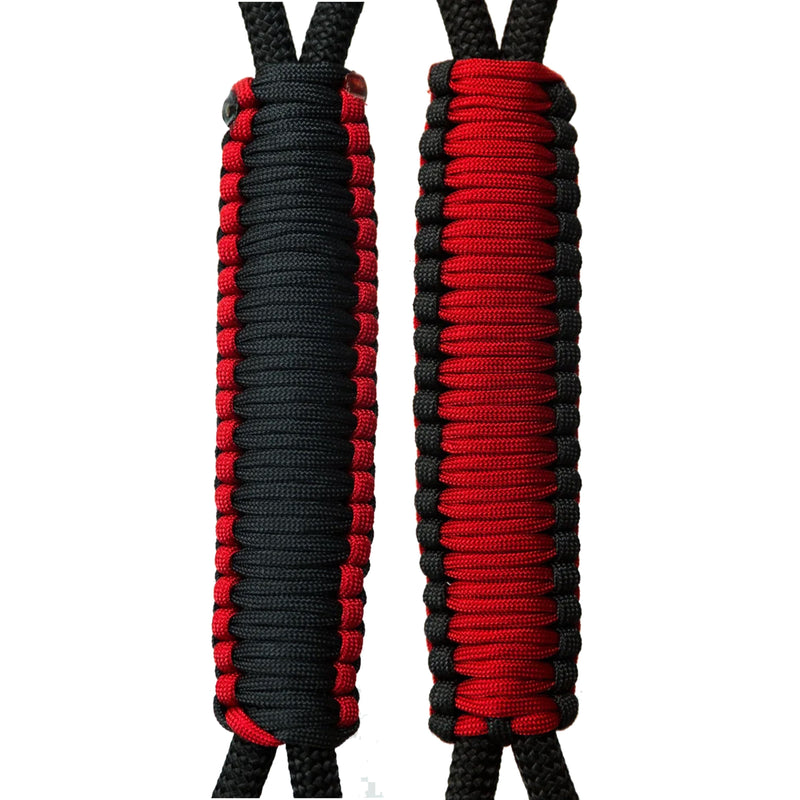 Red & Black C004C031 - Paracord Handmade Handles for Stainless Steel Tumblers - Made in USA!