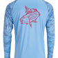 Redfish Performance Dry-Fit Fishing shirts with Sun Protection - Blue Mist Digital Camo Long Sleeve