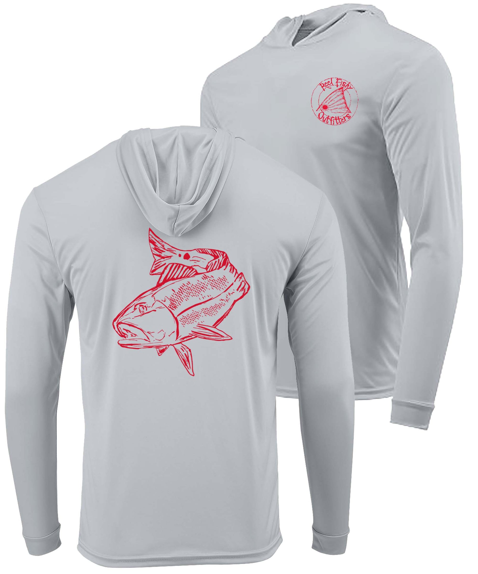 FISHEAL Men's Performance Fishing Hoodie Shirt - UPF 50+ Camo Long Sleeve  Thumbh