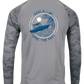 Dark Gray Reelaxin' Digital Camo Performance Dry-Fit Fishing Long Sleeve Shirts, 50+ UPF Sun Protection - Reel Fishy Apparel