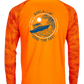 Neon Orange Reelaxin' Digital Camo Performance Dry-Fit Fishing Long Sleeve Shirts, 50+ UPF Sun Protection - Reel Fishy Apparel