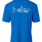 Youth Performance Dry-Fit Tarpon Fishing Shirts with Sun Protection by Reel Fishy Apparel - Short Sleeve Royal Blue