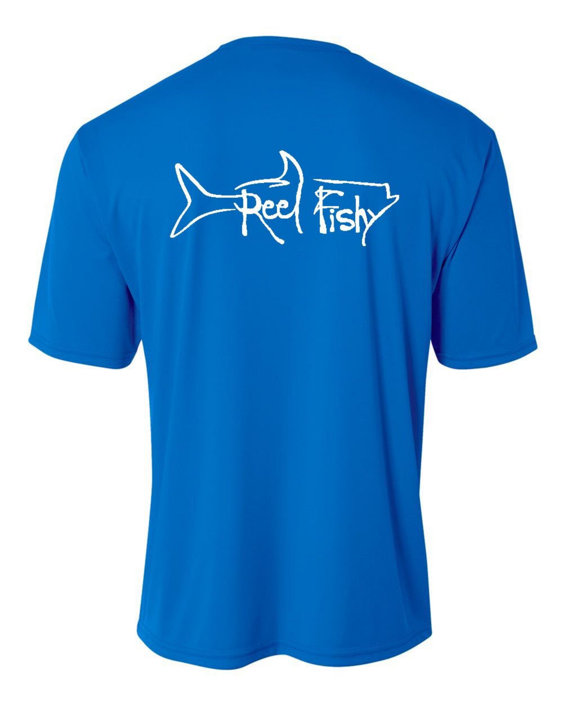 Youth Performance Dry-Fit Tarpon Fishing Shirts 50+Upf Sun Protection - Reel Fishy Apparel M / Royal S/S