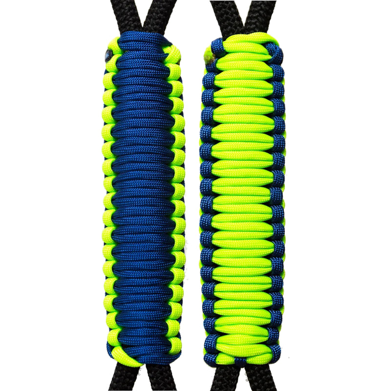 Royal Blue & Neon Green -C011C023 - Paracord Handmade Handles for Stainless Steel Tumblers - Made in USA!