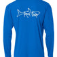 Youth Performance Dry-Fit Tarpon Fishing Shirts with Sun Protection by Reel Fishy Apparel - Long Sleeve Royal