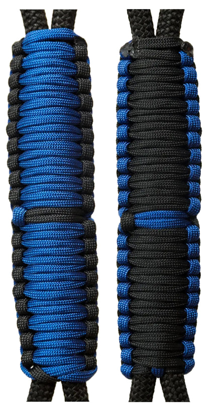 Royal & Black Thin Blue Line (Police) C011C031BAR - Paracord Handmade Handles for Stainless Steel Tumblers - Made in USA!