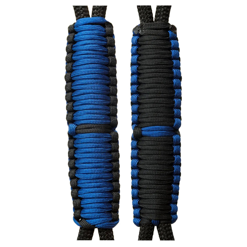 Royal & Black Thin Blue Line (Police) C011C031BAR - Paracord Handmade Handles for Stainless Steel Tumblers - Made in USA!