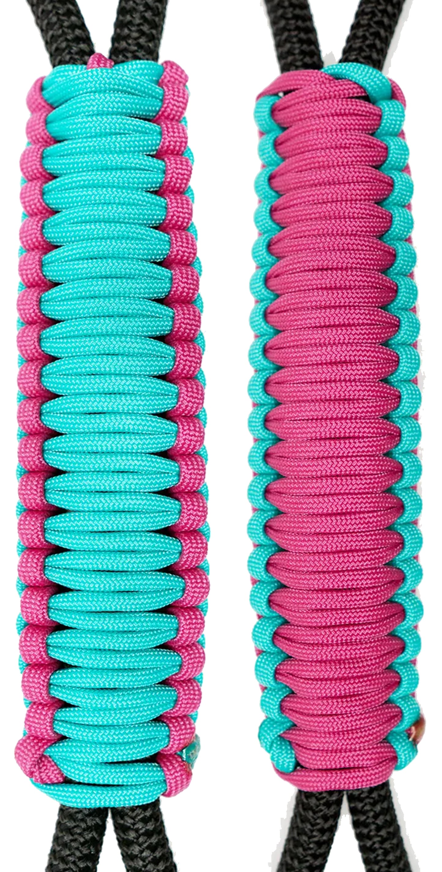 Teal & Fuchsia C017C010 - Paracord Handmade Handles for Stainless Steel Tumblers - Made in USA!
