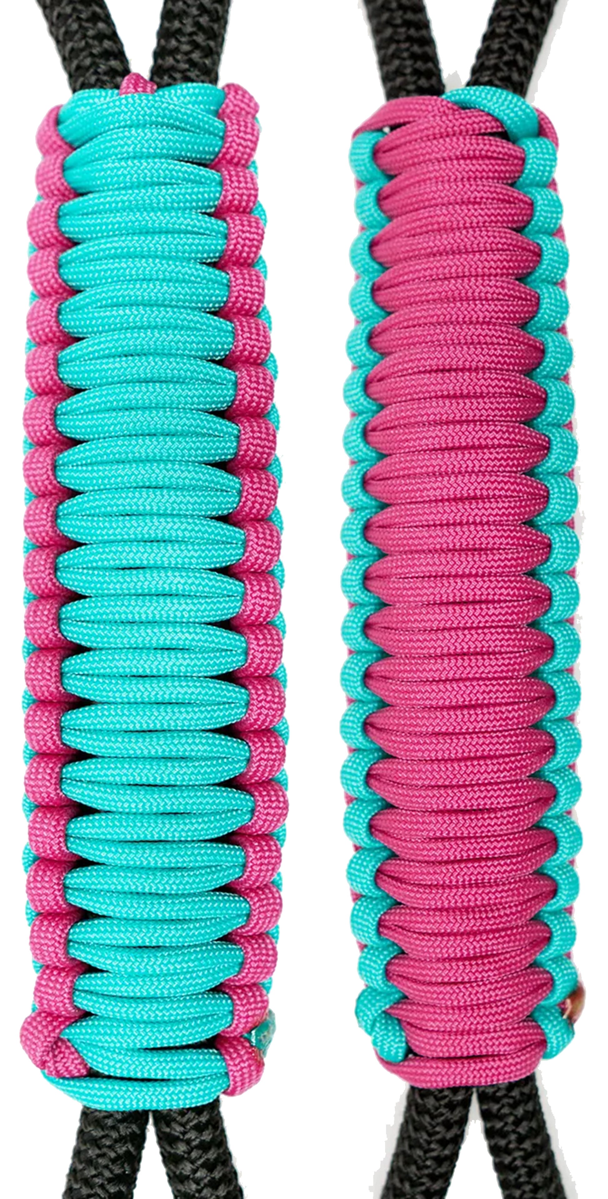 Teal & Fuchsia C017C010 - Paracord Handmade Handles for Stainless Steel Tumblers - Made in USA!