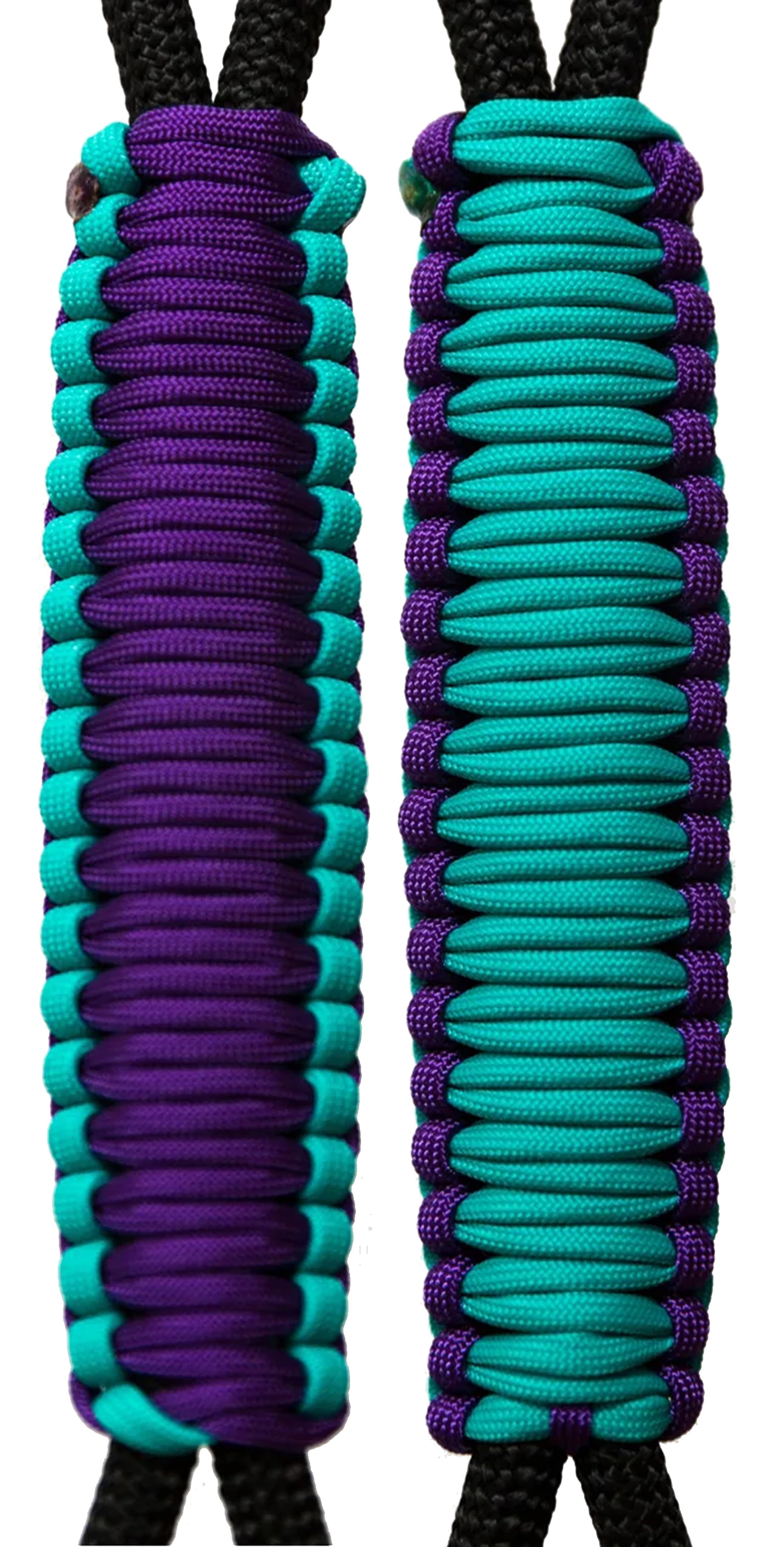 Teal & Purple C017C024 - Paracord Handmade Handles for Stainless Steel Tumblers - Made in USA!