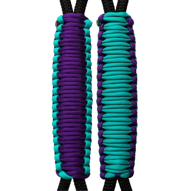 Teal & Purple C017C024 - Paracord Handmade Handles for Stainless Steel Tumblers - Made in USA!