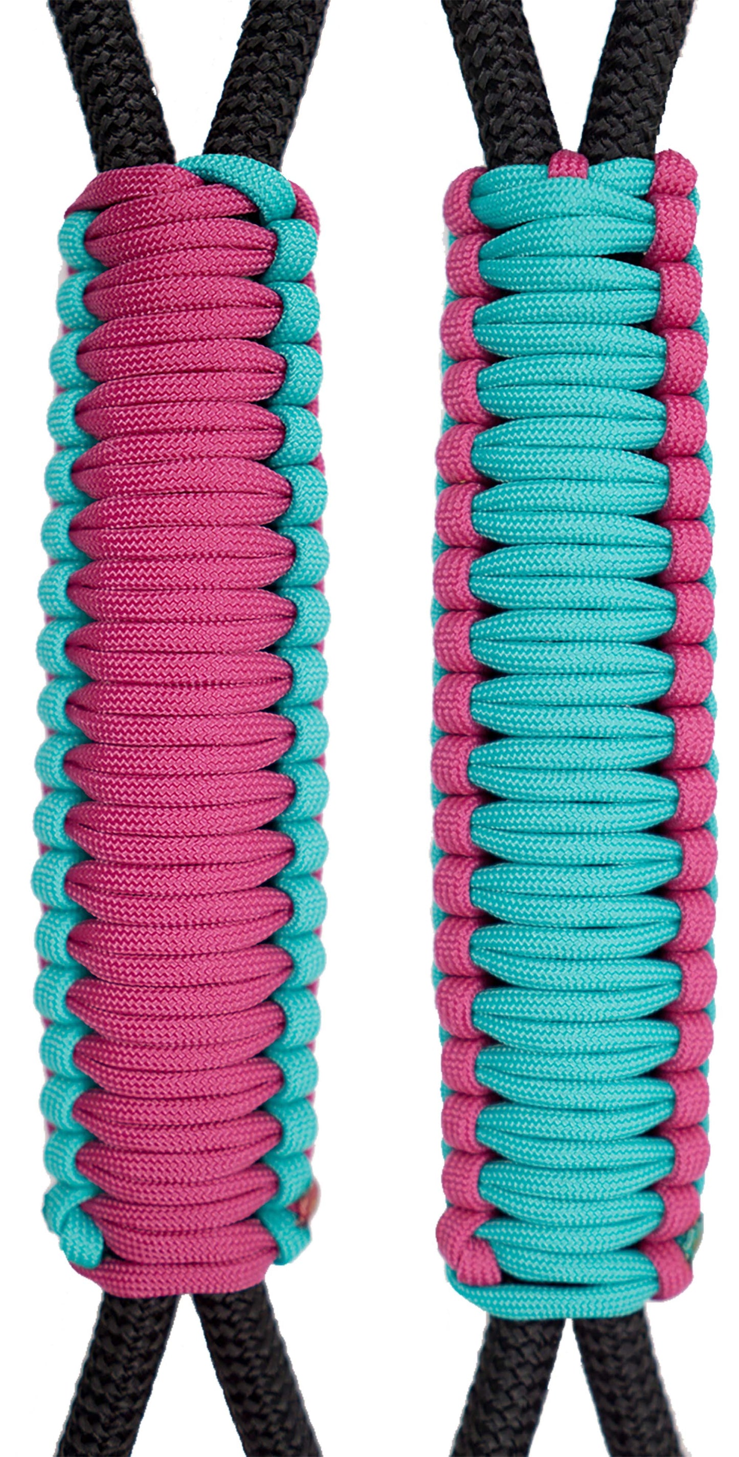 Turquoise & Fuchsia C015C010 Paracord Handmade Handles for Stainless Steel Tumblers - Made in USA!