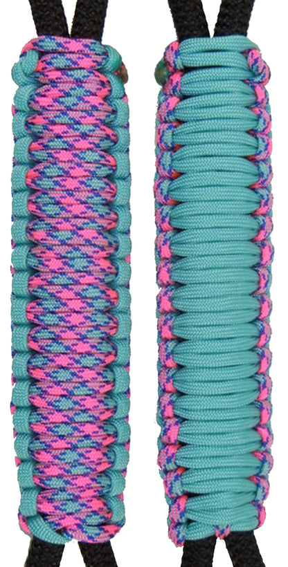 Turquoise & Pixie Stix Paracord Handmade Handles for Stainless Steel Tumblers - Made in USA!