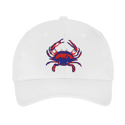 Blue Crab white baseball cap