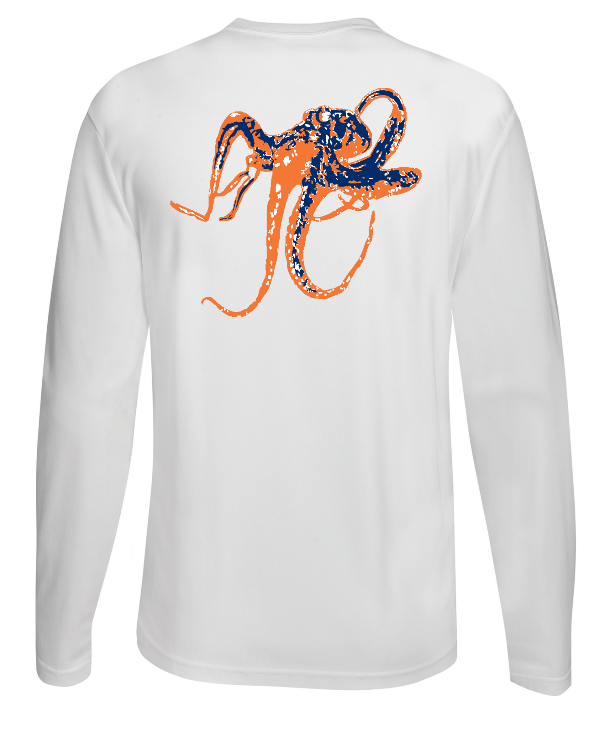 Octopus Performance Dry-Fit Long Sleeve - White w/Orange logo