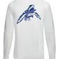 Turtle with Squid Performance Fishing Dry-Fit Long Sleeve with Sun Protection - White