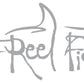 Tarpon Fishing Decal with Reel Fishy Logo in Silver