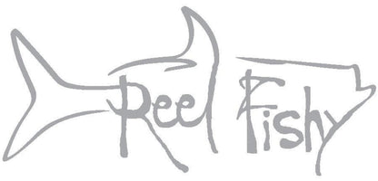 Tarpon Fishing Decal with Reel Fishy Logo in Silver