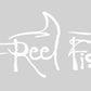 Tarpon Fishing Decal with Reel Fishy Logo in White