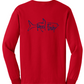 Tarpon Reel Fishy Cotton Red Long Sleeve Shirt
