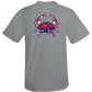 American Blue Crab -Reel Crabby Performance Dry-fit Short Sleeve Shirt with 50+ UV Sun Protection in Charcoal Grey