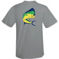 Mahi Fishing Performance Dry-Fit Short Sleeve Gray Shirt