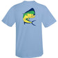 Mahi Fishing Performance Dry-Fit Short Sleeve Light Blue Shirt