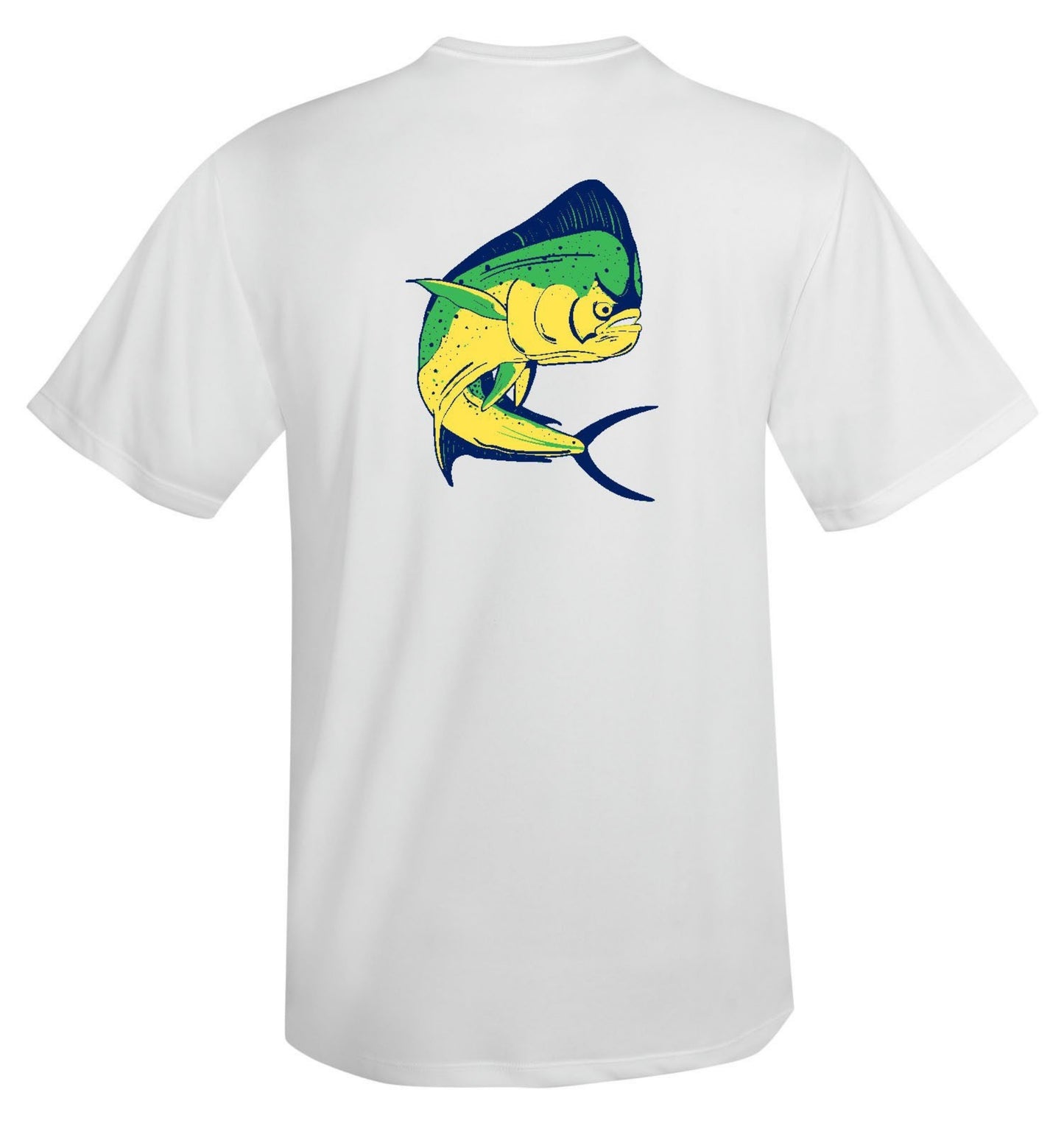Mahi Fishing Performance Dry-Fit Short Sleeve White Shirt